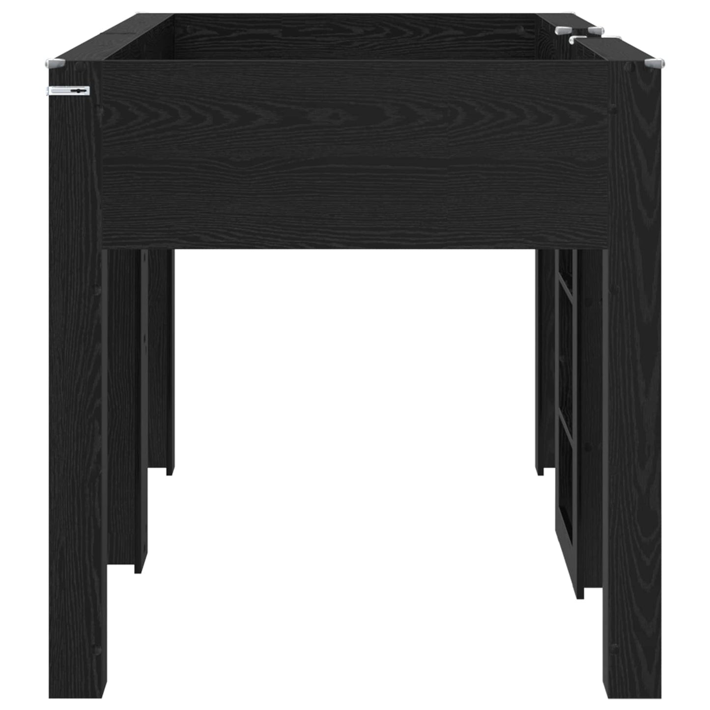 vidaXL Bunk Bed for Kids Black Oak 80 x 200 cm Engineered wood
