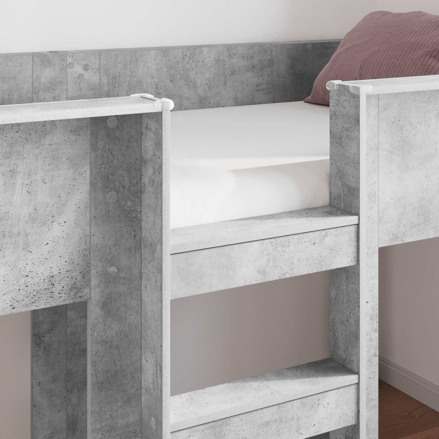 vidaXL Bunk Bed for Kids Concrete Grey 80 x 200 cm Engineered wood