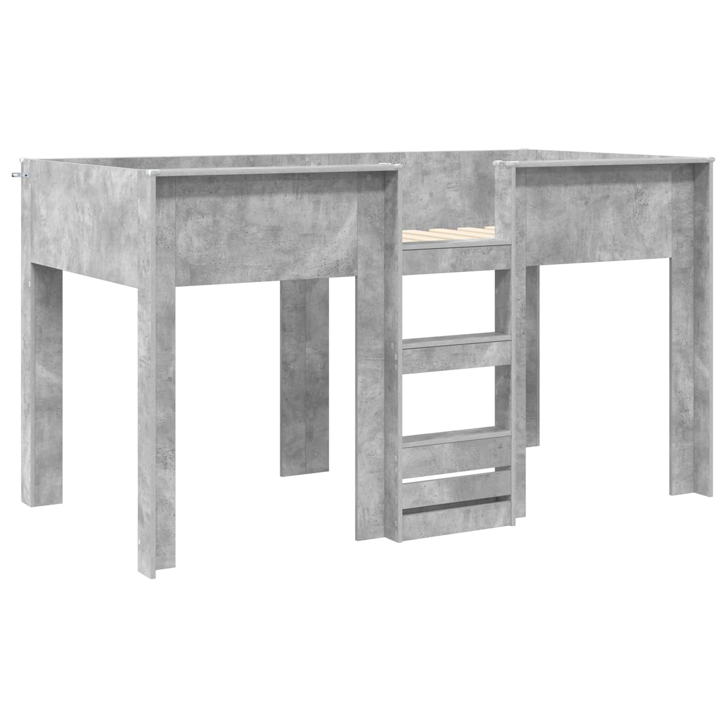 vidaXL Bunk Bed for Kids Concrete Grey 80 x 200 cm Engineered wood