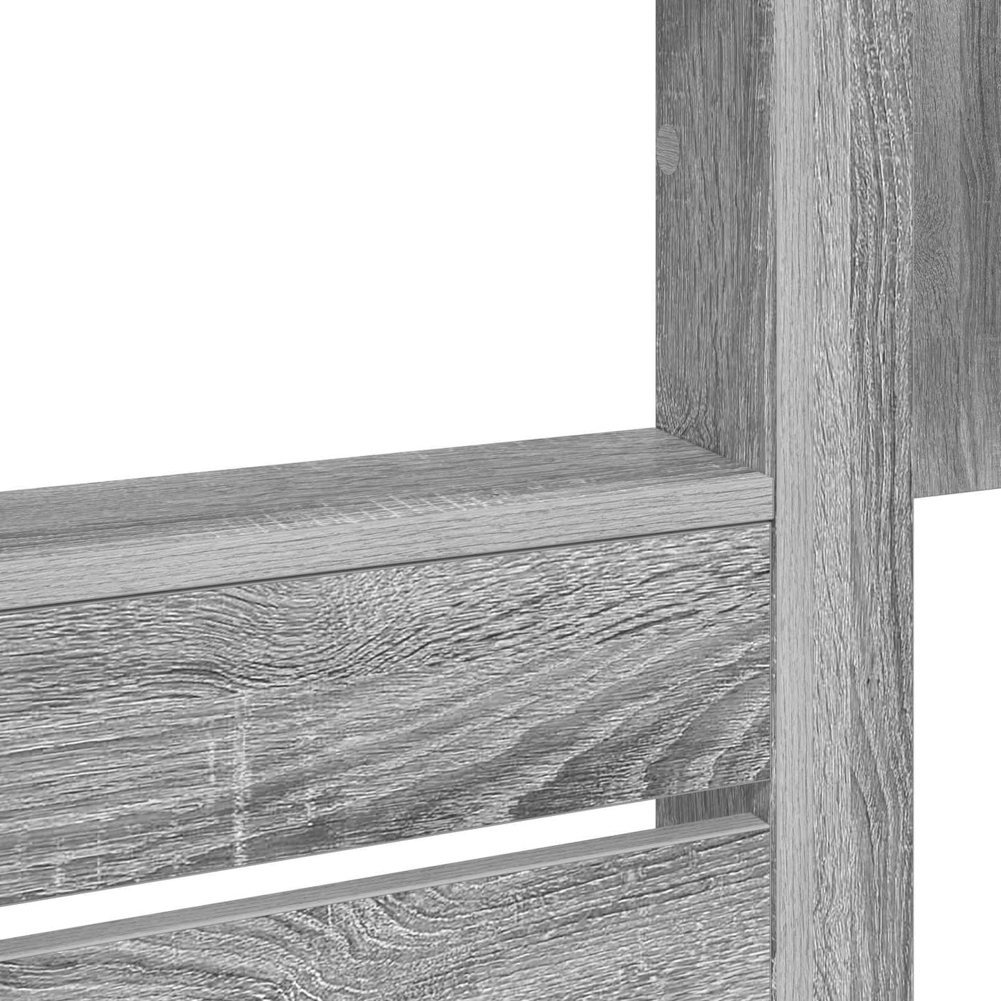 vidaXL Bunk Bed for Kids Grey Sonoma 80 x 200 cm Engineered wood