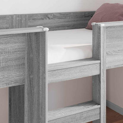 vidaXL Bunk Bed for Kids Grey Sonoma 80 x 200 cm Engineered wood