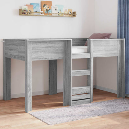 vidaXL Bunk Bed for Kids Grey Sonoma 80 x 200 cm Engineered wood