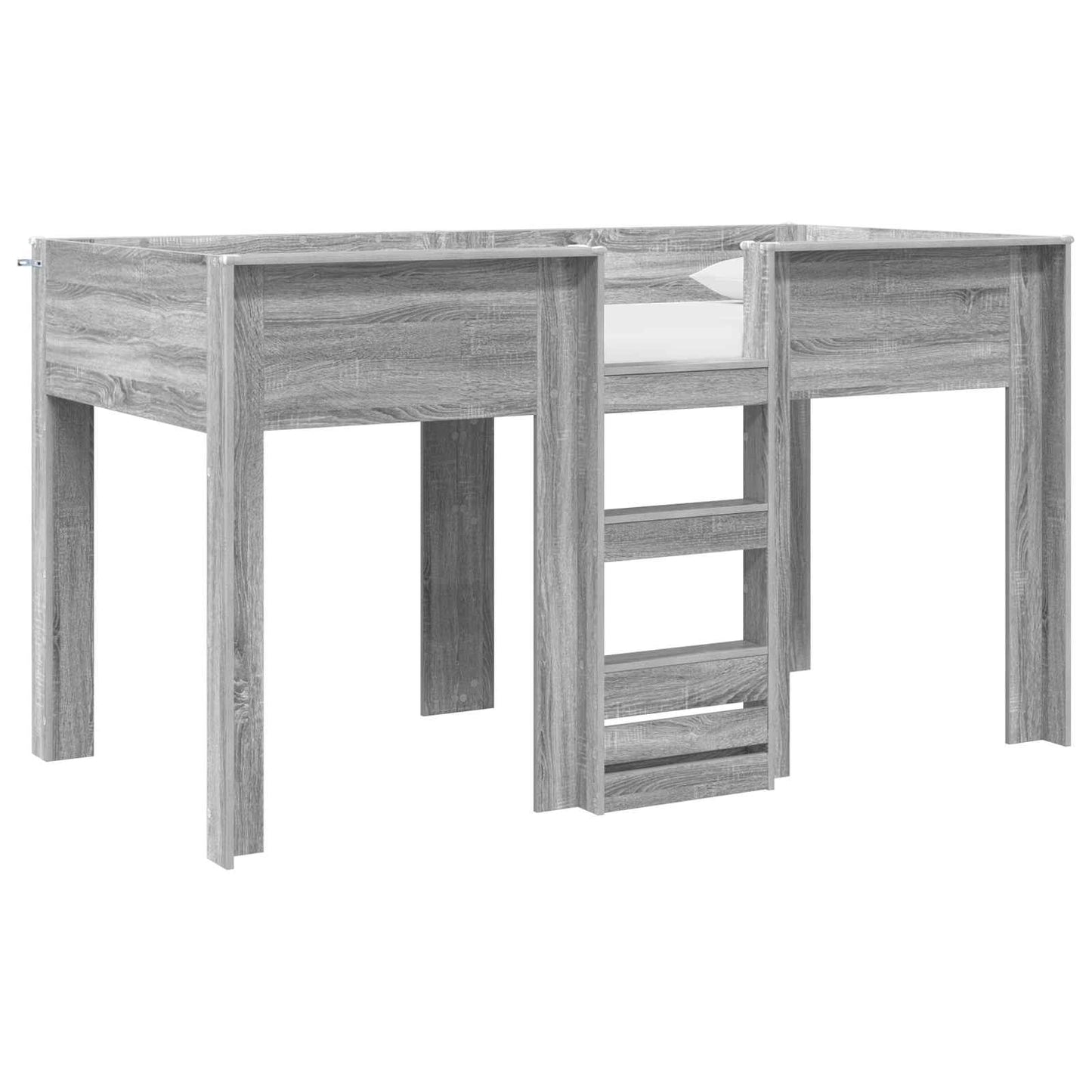 vidaXL Bunk Bed for Kids Grey Sonoma 80 x 200 cm Engineered wood