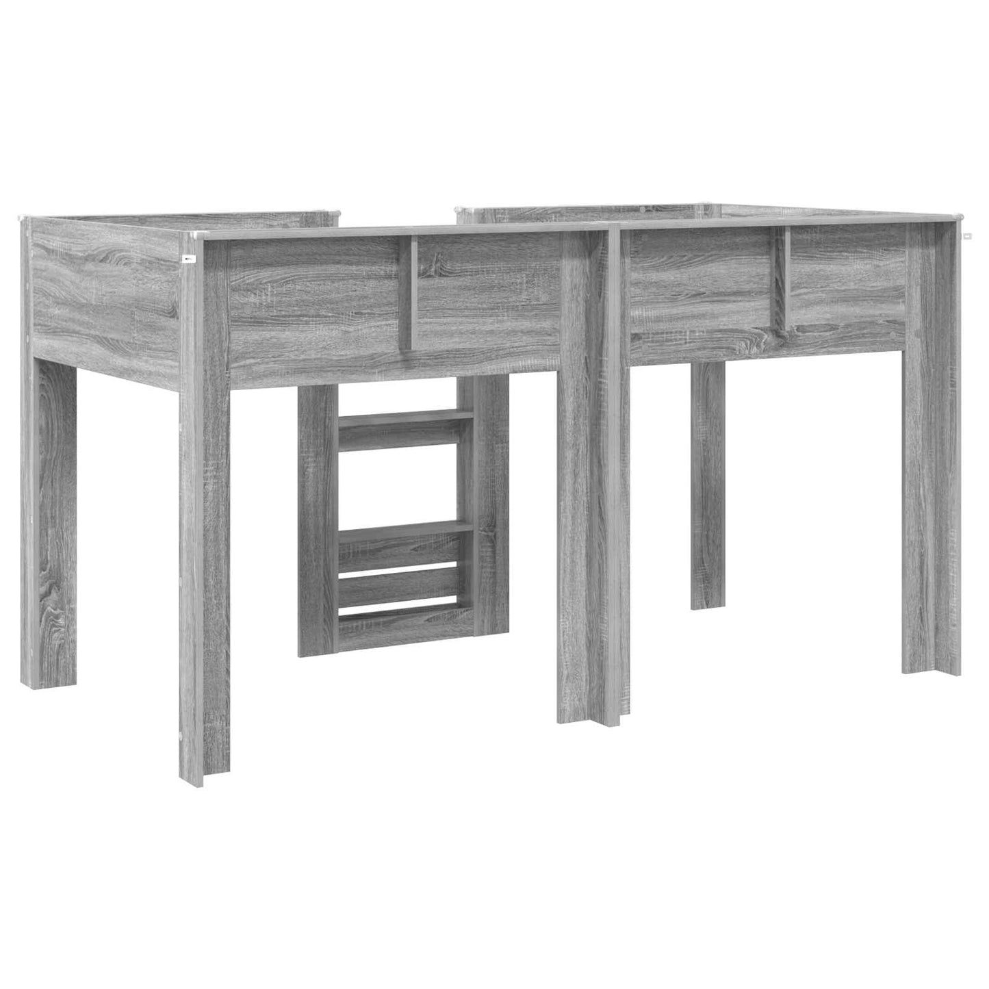 vidaXL Bunk Bed for Kids Grey Sonoma 80 x 200 cm Engineered wood