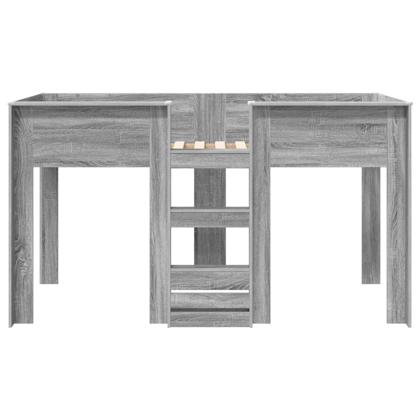 vidaXL Bunk Bed for Kids Grey Sonoma 80 x 200 cm Engineered wood