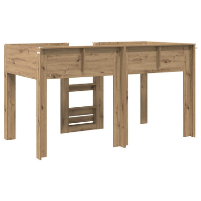 vidaXL Bunk Bed for Kids Artisan Oak 80 x 200 cm Engineered wood