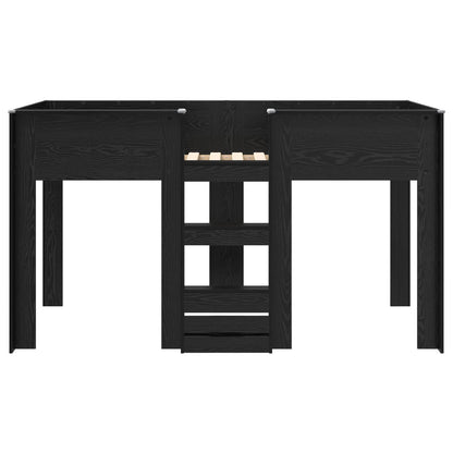 vidaXL Bunk Bed for Kids Black Oak 90 x 200 cm Engineered wood