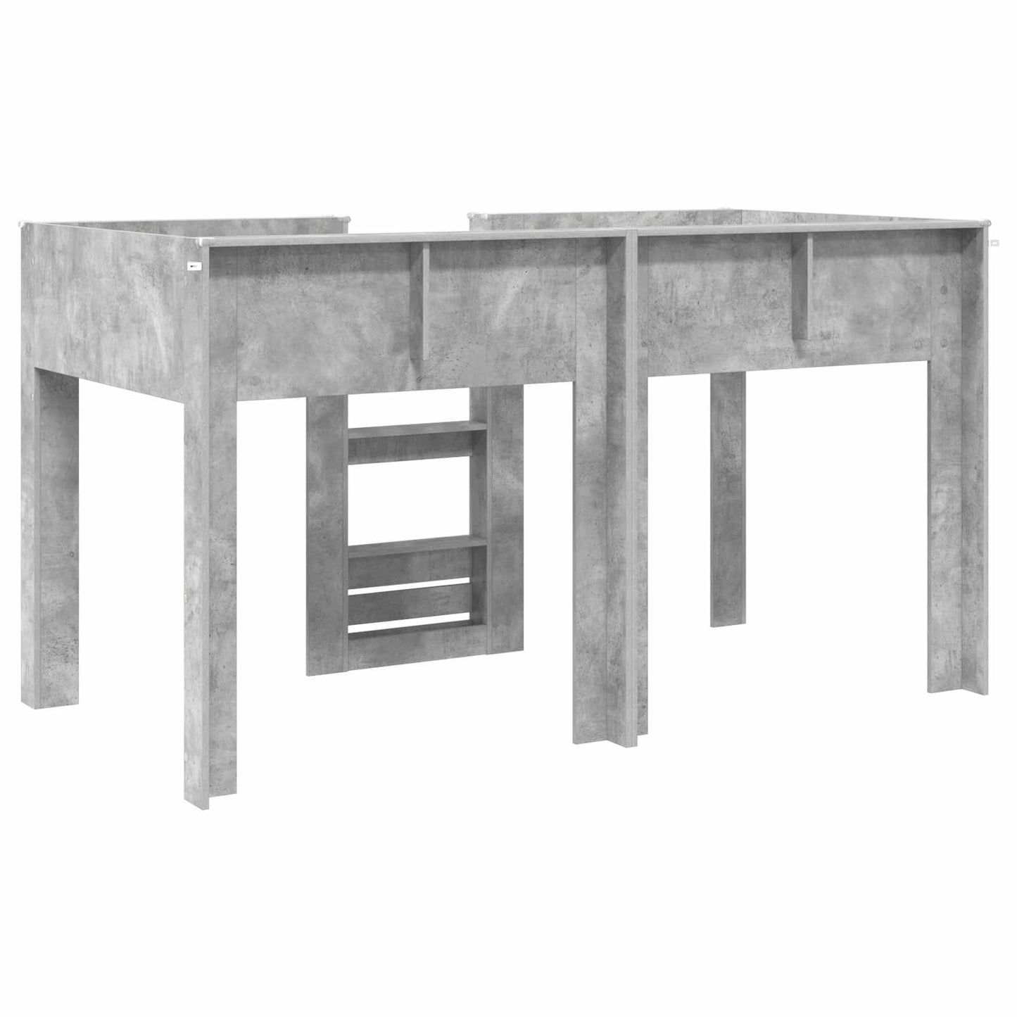 vidaXL Bunk Bed for Kids Concrete Grey 90 x 200 cm Engineered wood
