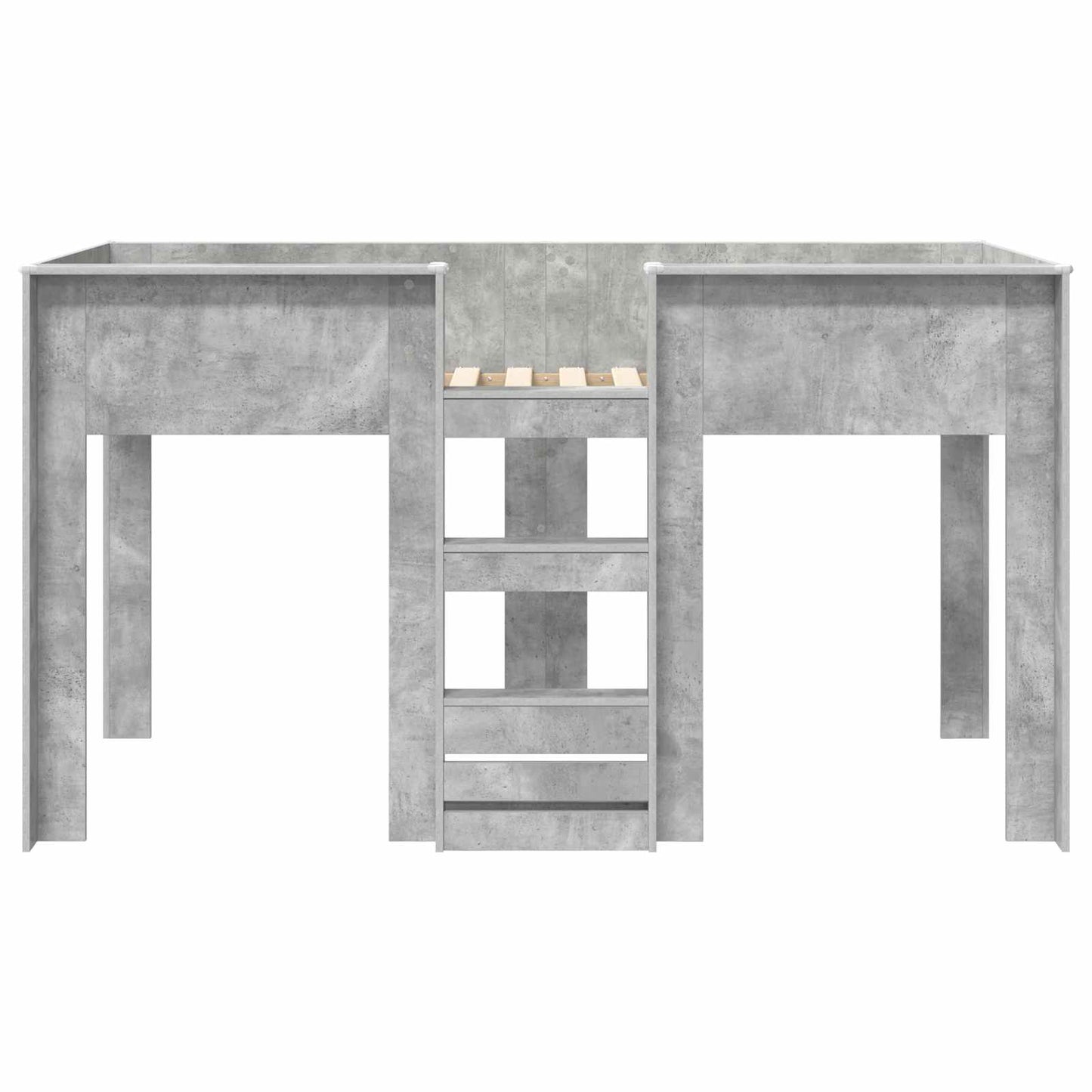 vidaXL Bunk Bed for Kids Concrete Grey 100 x 200 cm Engineered wood