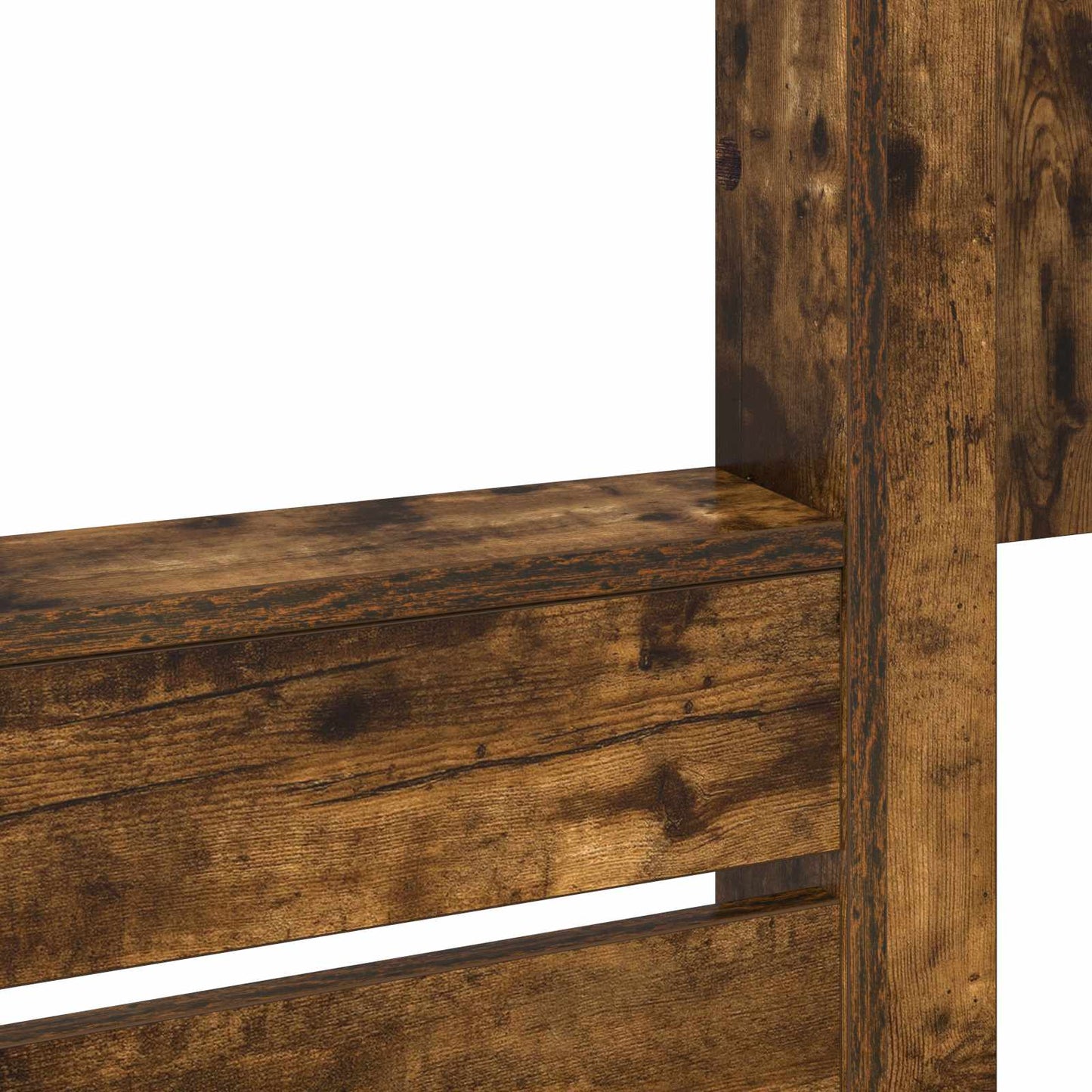 vidaXL Bunk Bed for Kids Smoked Oak 100 x 200 cm Engineered wood