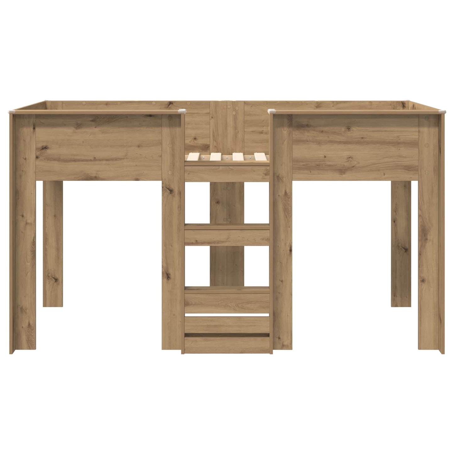 vidaXL Bunk Bed for Kids Artisan Oak 100 x 200 cm Engineered wood