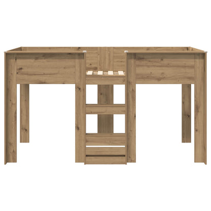 vidaXL Bunk Bed for Kids Artisan Oak 100 x 200 cm Engineered wood