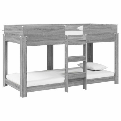 vidaXL Bunk Bed for Kids Grey Sonoma 90 x 200 cm Engineered Wood