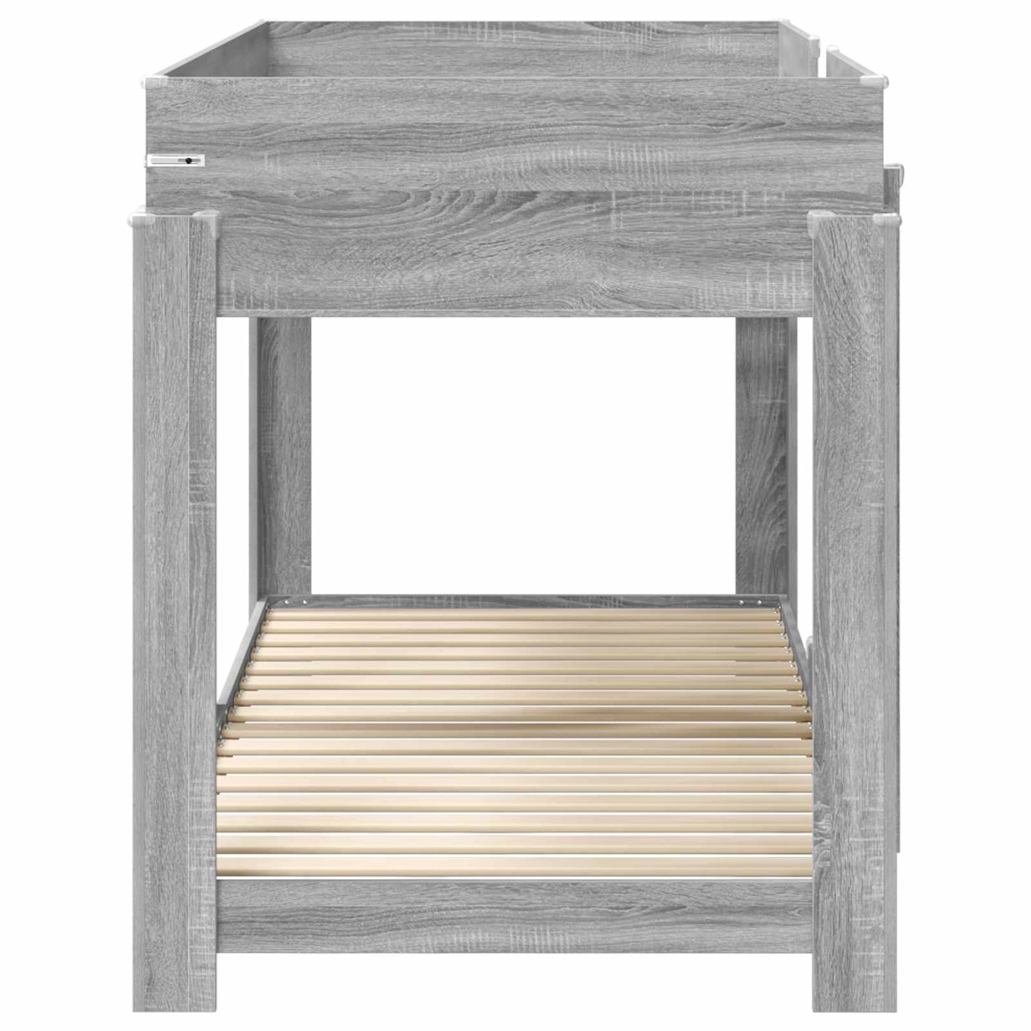 vidaXL Bunk Bed for Kids Grey Sonoma 90 x 200 cm Engineered Wood