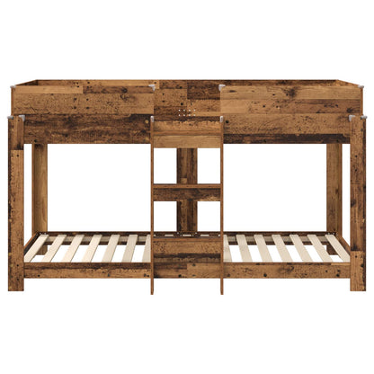 vidaXL Bunk Bed for Kids Old Wood 90 x 200 cm Engineered Wood