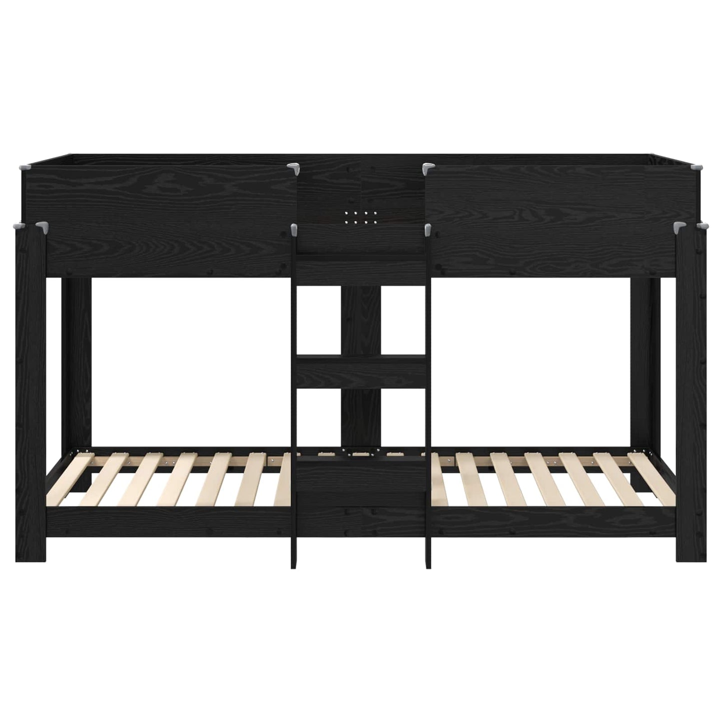 vidaXL Bunk Bed for Kids Black Oak 80 x 200 cm Engineered Wood