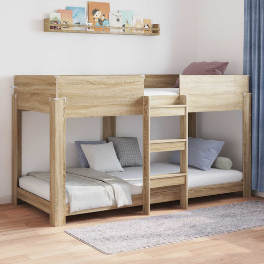 vidaXL Bunk Bed for Kids Sonoma Oak 80 x 200 cm Engineered Wood