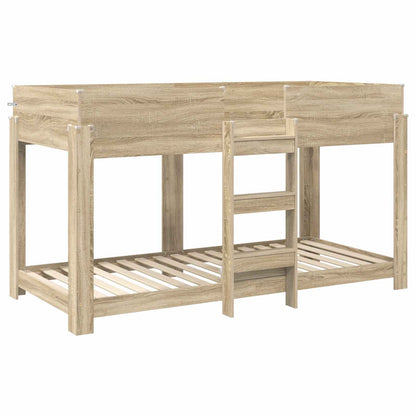 vidaXL Bunk Bed for Kids Sonoma Oak 80 x 200 cm Engineered Wood