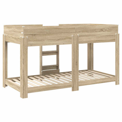 vidaXL Bunk Bed for Kids Sonoma Oak 80 x 200 cm Engineered Wood