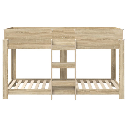 vidaXL Bunk Bed for Kids Sonoma Oak 80 x 200 cm Engineered Wood