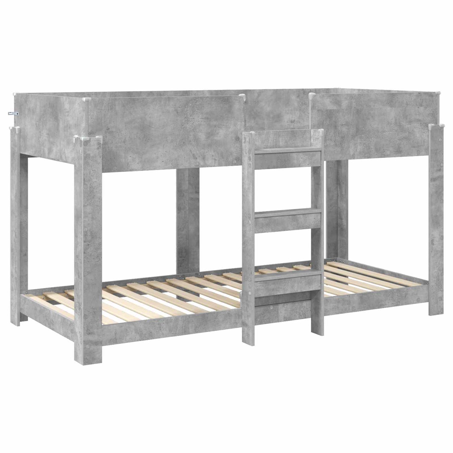 vidaXL Bunk Bed for Kids Concrete Grey 80 x 200 cm Engineered Wood