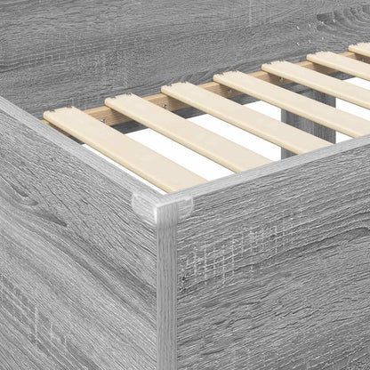 vidaXL Bunk Bed for Kids Grey Sonoma 80 x 200 cm Engineered Wood