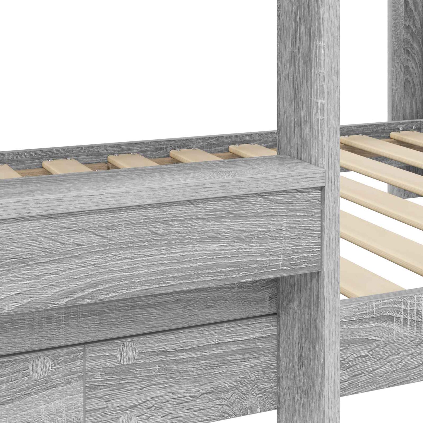 vidaXL Bunk Bed for Kids Grey Sonoma 80 x 200 cm Engineered Wood