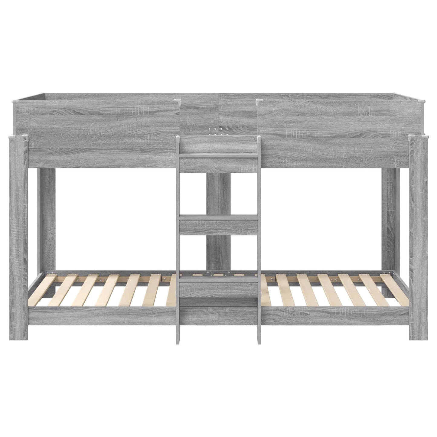 vidaXL Bunk Bed for Kids Grey Sonoma 90 x 200 cm Engineered Wood