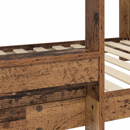 vidaXL Bunk Bed for Kids Old Wood 80 x 200 cm Engineered Wood