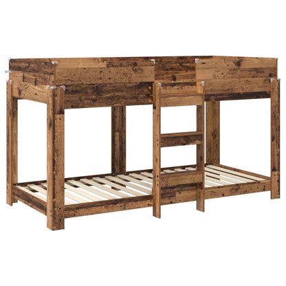 vidaXL Bunk Bed for Kids Old Wood 80 x 200 cm Engineered Wood