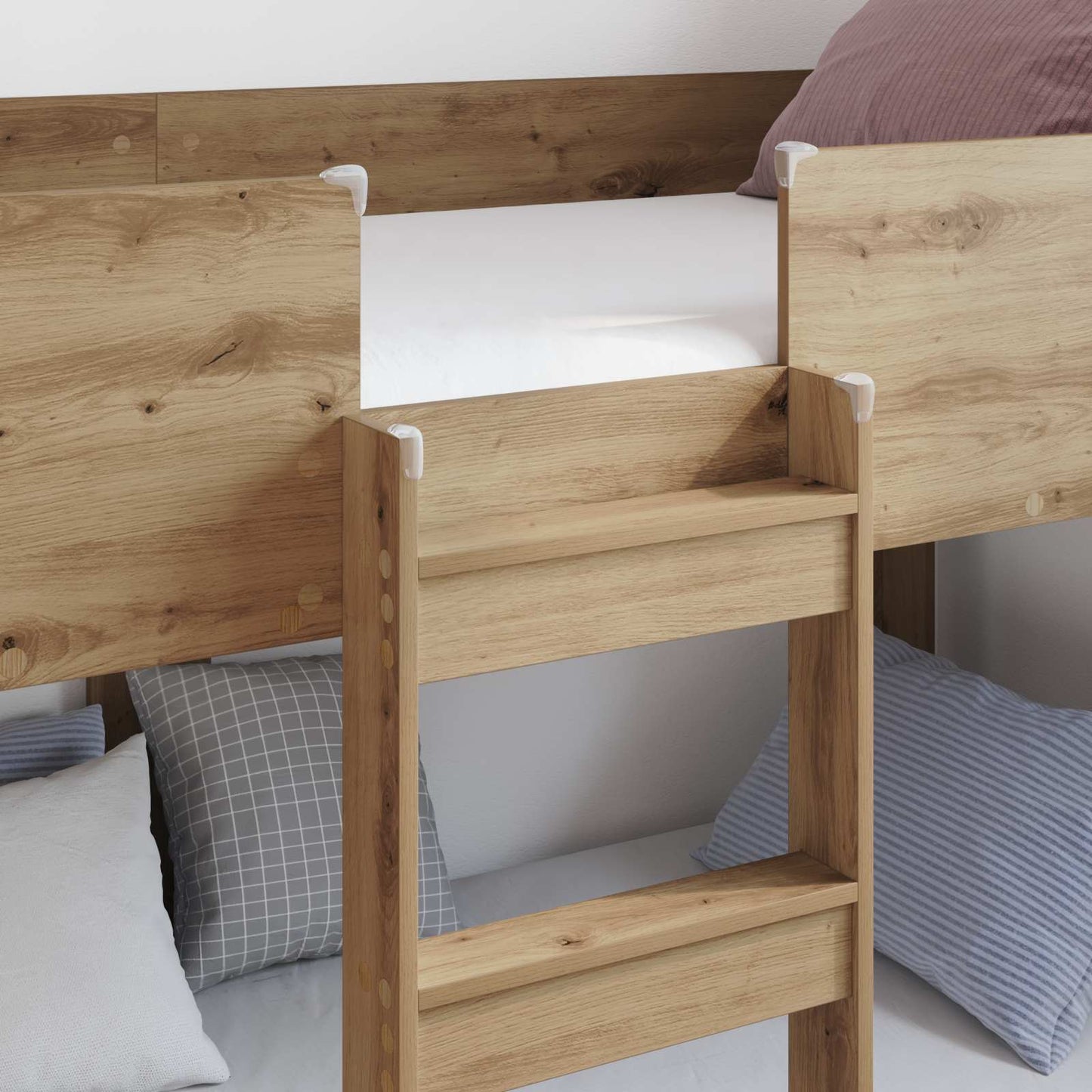 vidaXL Bunk Bed for Kids Artisan Oak 80 x 200 cm Engineered Wood