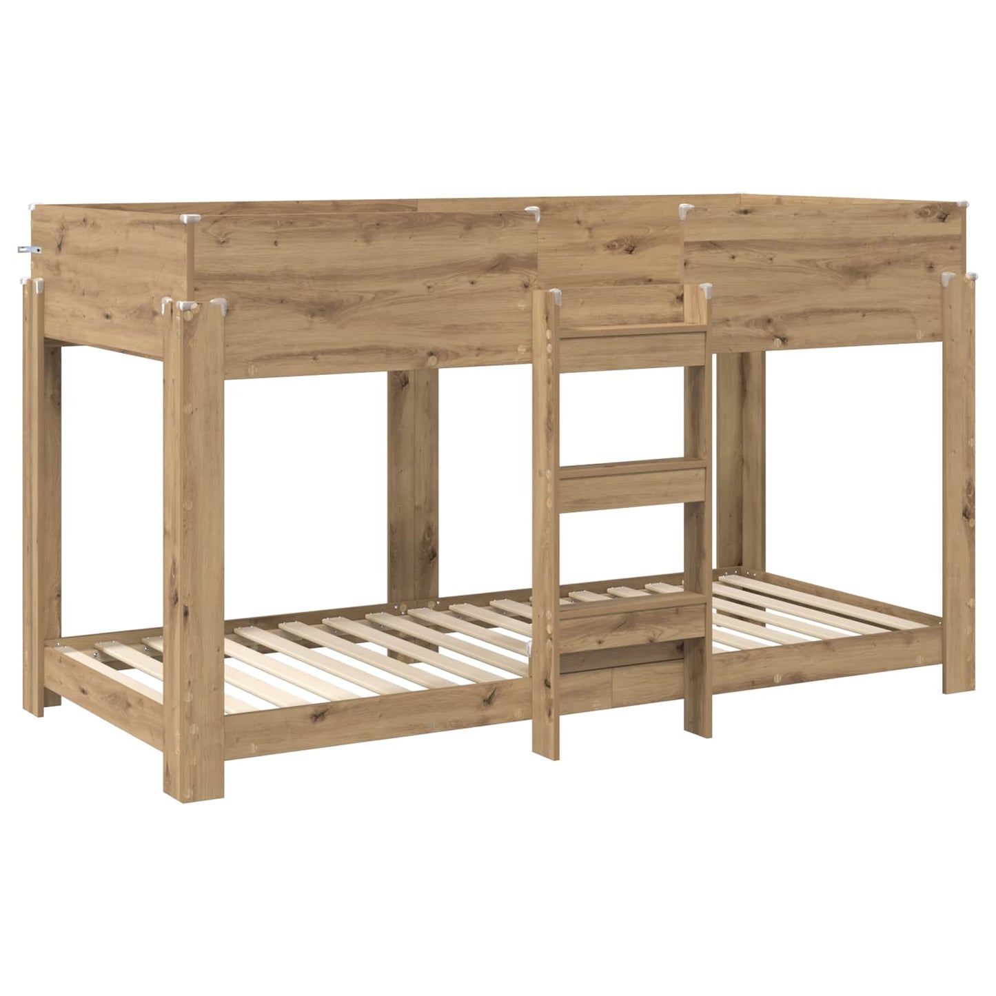 vidaXL Bunk Bed for Kids Artisan Oak 80 x 200 cm Engineered Wood