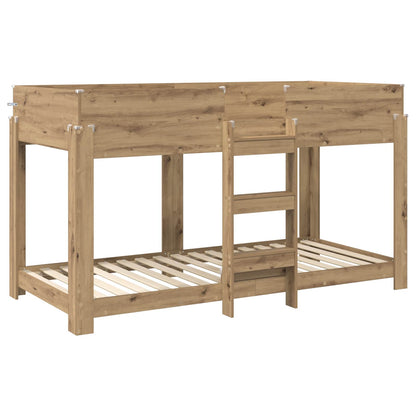 vidaXL Bunk Bed for Kids Artisan Oak 80 x 200 cm Engineered Wood