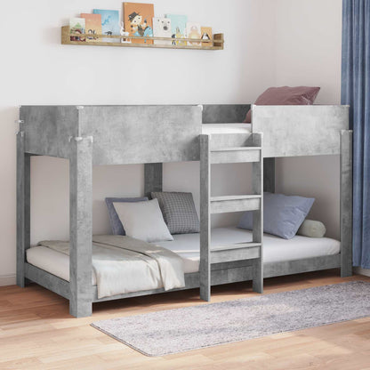 vidaXL Bunk Bed for Kids Concrete Grey 90 x 190 cm Engineered Wood