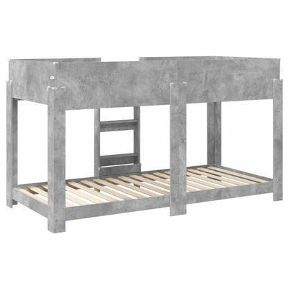 vidaXL Bunk Bed for Kids Concrete Grey 90 x 190 cm Engineered Wood