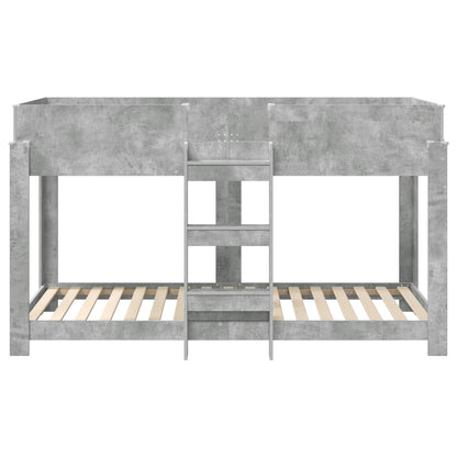 vidaXL Bunk Bed for Kids Concrete Grey 90 x 190 cm Engineered Wood