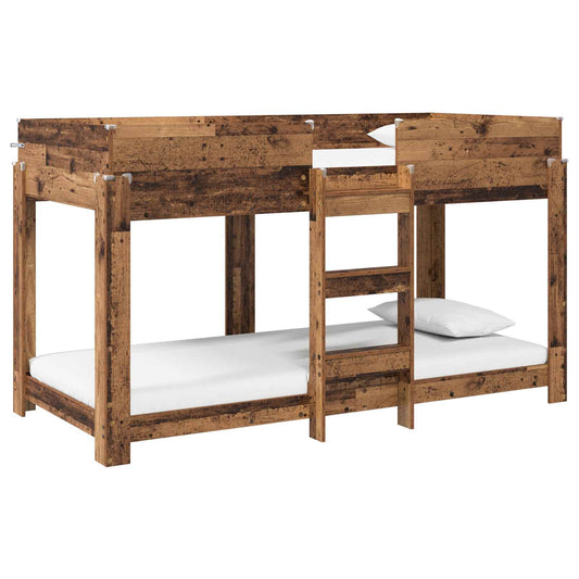 vidaXL Bunk Bed for Kids Old Wood 90 x 190 cm Engineered Wood