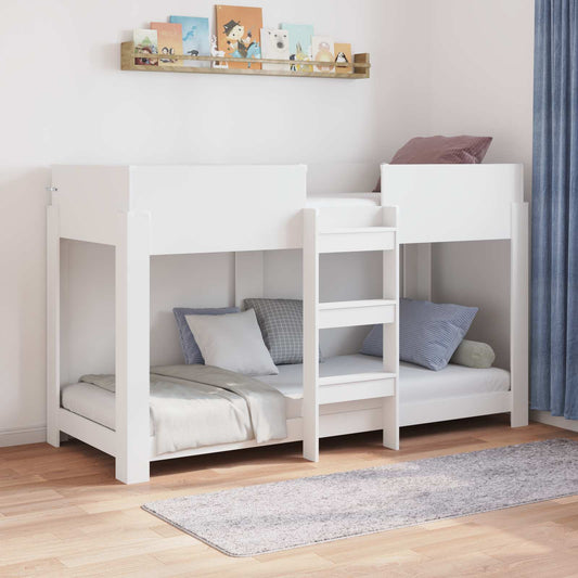 vidaXL Bunk Bed for Kids White 75 x 190 cm Engineered Wood