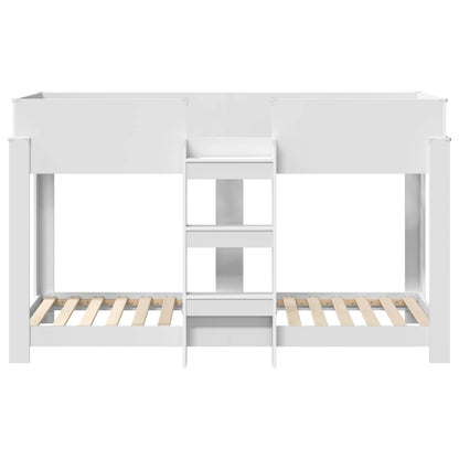 vidaXL Bunk Bed for Kids White 75 x 190 cm Engineered Wood