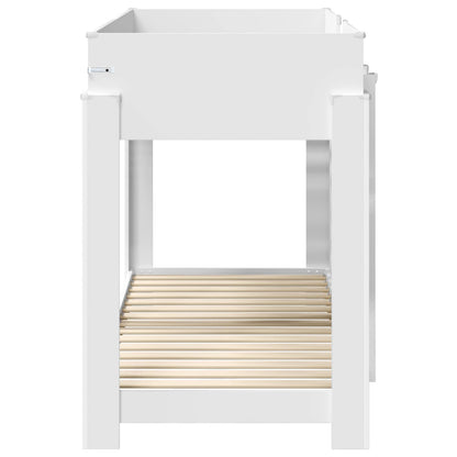 vidaXL Bunk Bed for Kids White 75 x 190 cm Engineered Wood