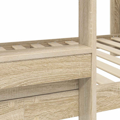 vidaXL Bunk Bed for Kids Sonoma Oak 75 x 190 cm Engineered Wood