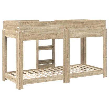vidaXL Bunk Bed for Kids Sonoma Oak 75 x 190 cm Engineered Wood