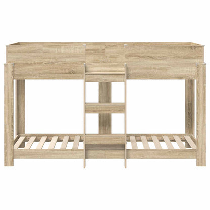 vidaXL Bunk Bed for Kids Sonoma Oak 75 x 190 cm Engineered Wood