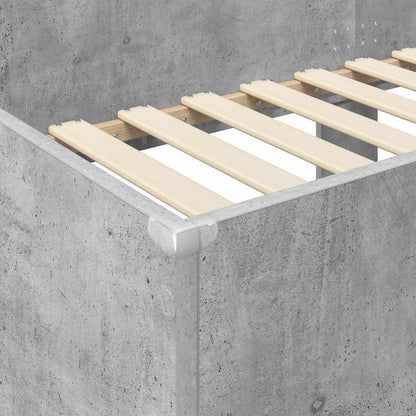 vidaXL Bunk Bed for Kids Concrete Grey 75 x 190 cm Engineered Wood