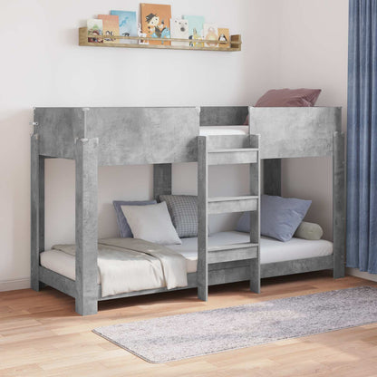 vidaXL Bunk Bed for Kids Concrete Grey 75 x 190 cm Engineered Wood