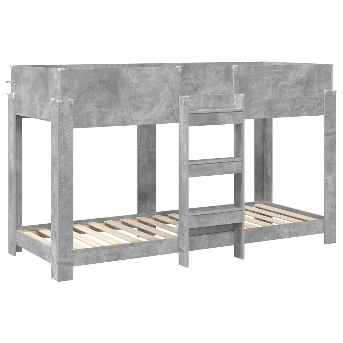 vidaXL Bunk Bed for Kids Concrete Grey 75 x 190 cm Engineered Wood