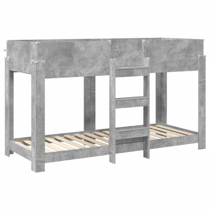 vidaXL Bunk Bed for Kids Concrete Grey 75 x 190 cm Engineered Wood