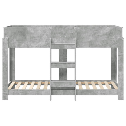 vidaXL Bunk Bed for Kids Concrete Grey 75 x 190 cm Engineered Wood