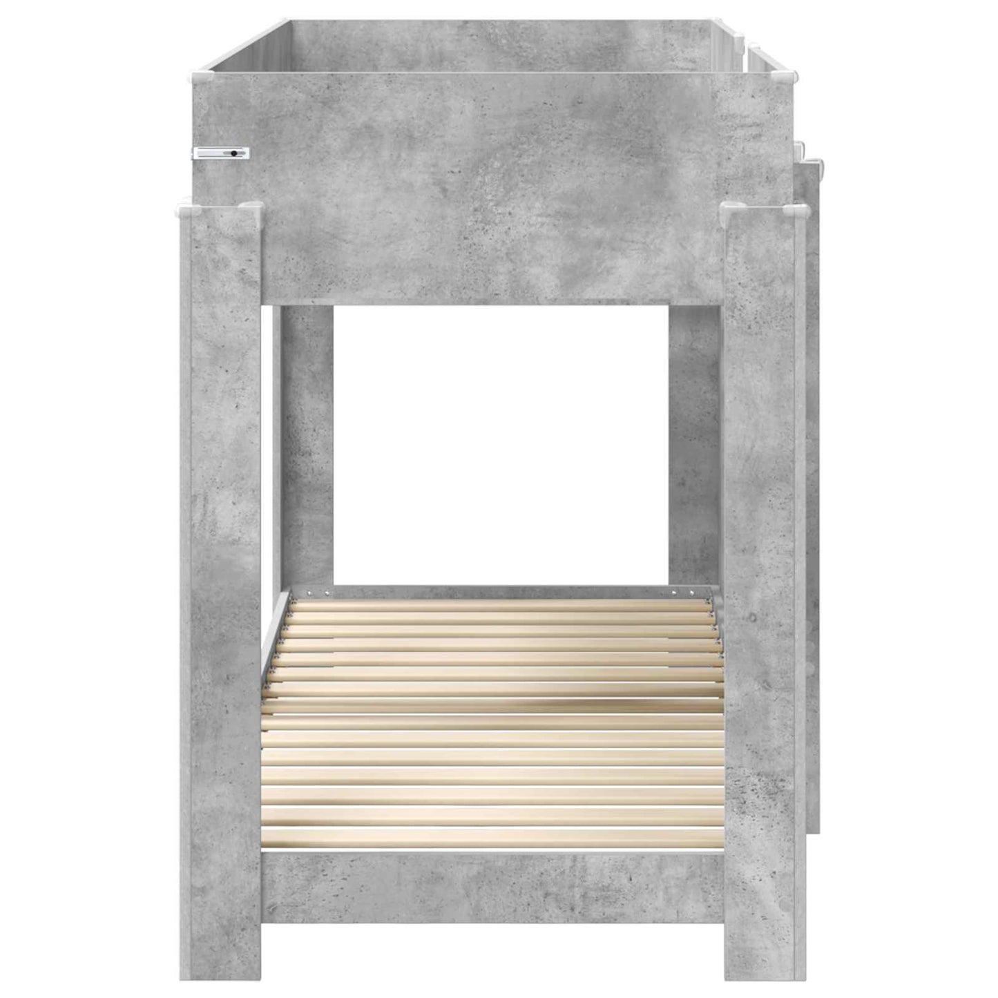 vidaXL Bunk Bed for Kids Concrete Grey 75 x 190 cm Engineered Wood