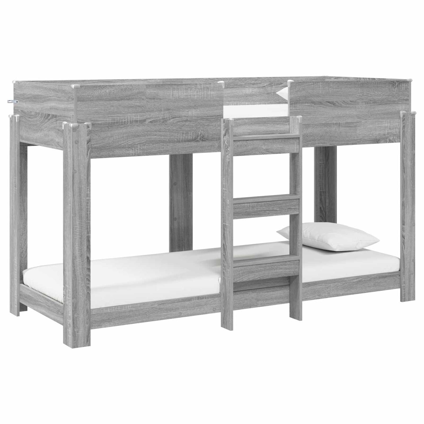 vidaXL Bunk Bed for Kids Grey Sonoma 75 x 190 cm Engineered Wood